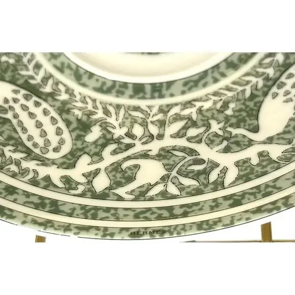 Hermès Paris “Early America” Porcelain Cup & Saucer Vintage 2005 France - Picture 8 of 9